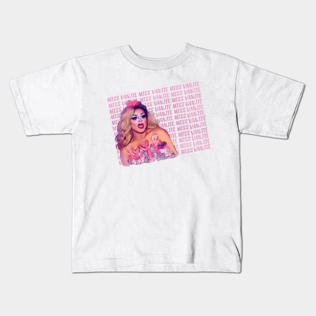 Miss Vanjie Drag Race Kids T-Shirt by HelloHarlot